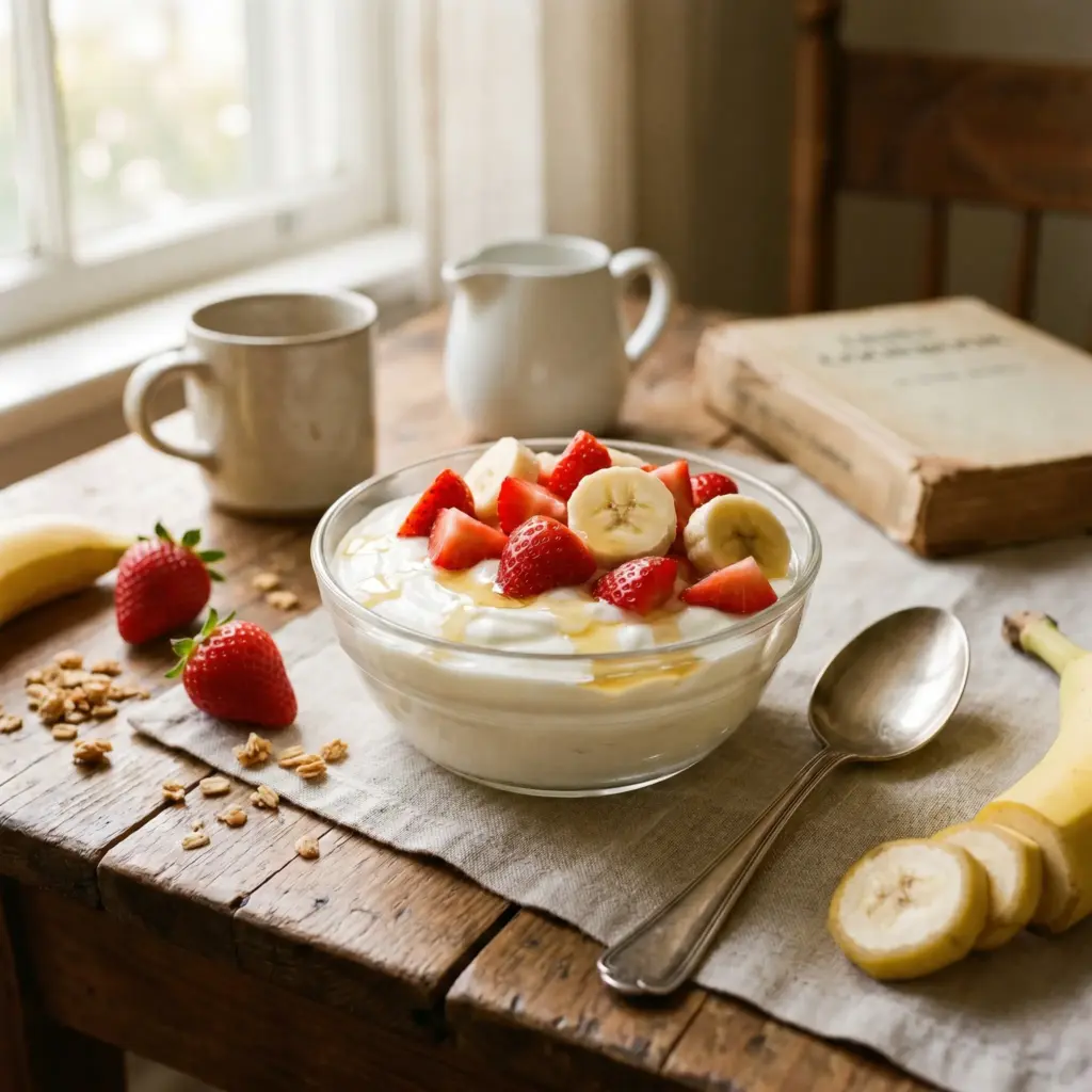Crafting Strawberry Banana Yogurt Bowls