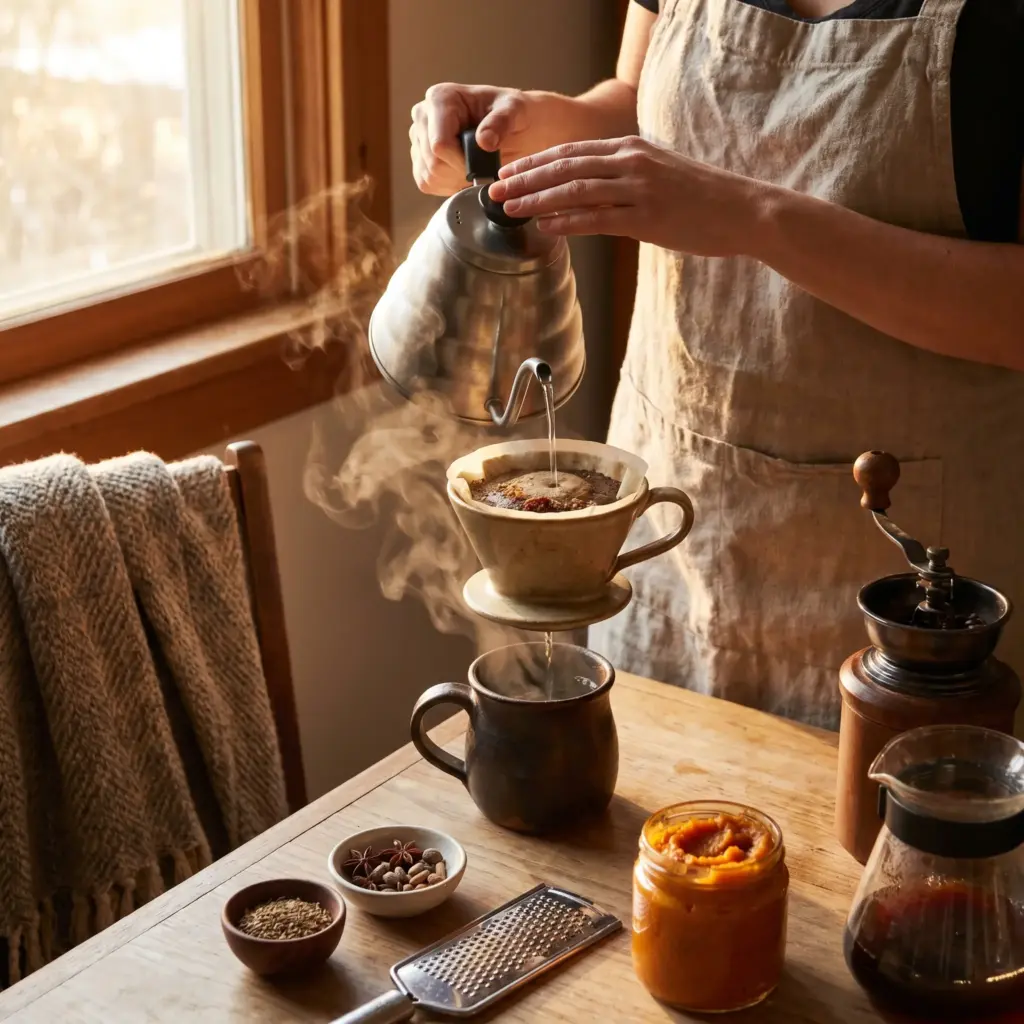 Brewing -Real -Pumpkin- Spice -Coffee