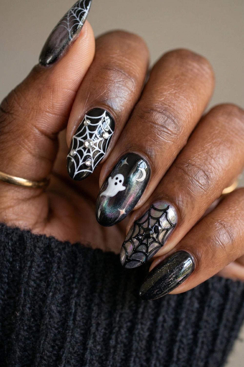 Black Halloween Nails for Spooky Manicure Ideas
